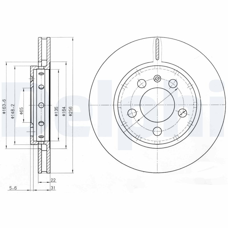 Диск тормозной DELPHI BG3611