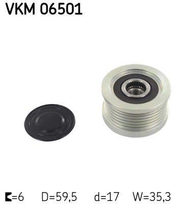 Шкив генератора SKF VKM06501