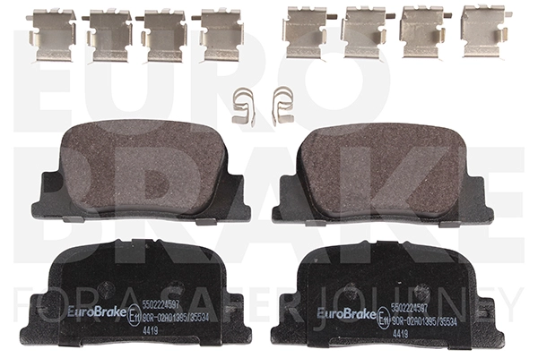 Тормозные колодки дисковые задние EUROBRAKE 5502224597