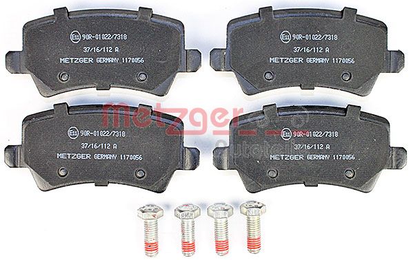 Колодки тормозные дисковые METZGER 1170056
