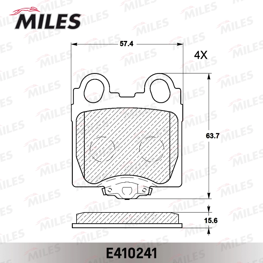 Колодки тормозные дисковые MILES E410241