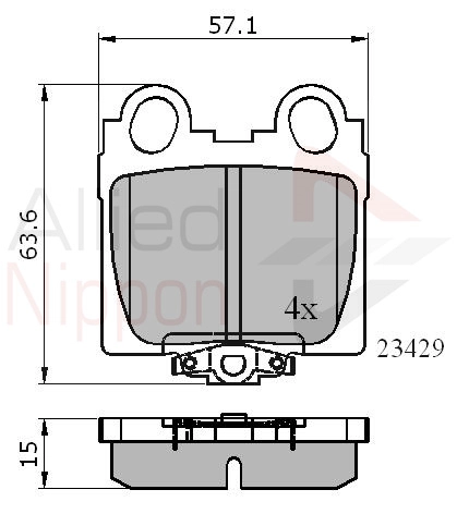 Колодки тормозные дисковые ALLIED NIPPON ADB3836