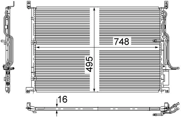Конденсатор кондиционера MAHLE/KNECHT AC271000S