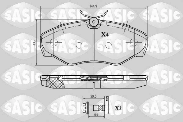Колодки тормозные дисковые SASIC 6214007