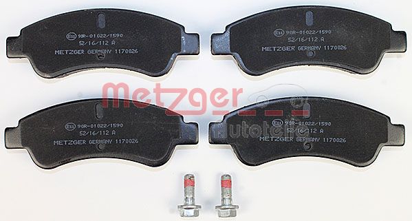 Колодки тормозные METZGER 1170026