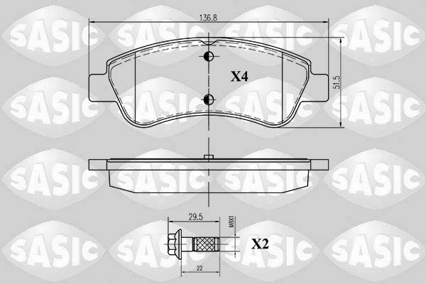 Колодки тормозные дисковые SASIC 6210012