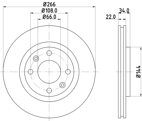 Диск тормозной HELLA/BEHR/PAGID 8DD355108-351