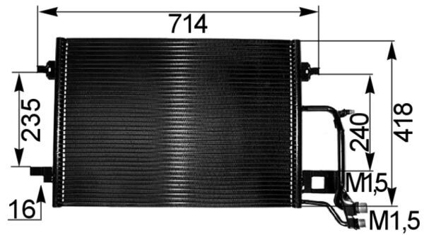 Конденсер кондиционера MAHLE/KNECHT AC255000S