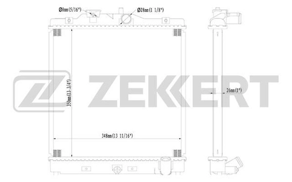 Радиатор системы охлаждения ZEKKERT MK-1056