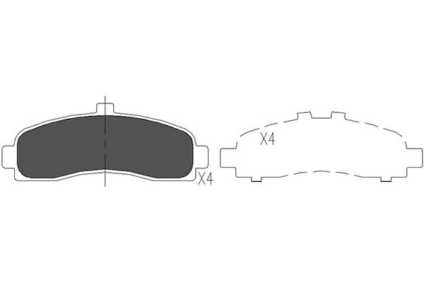Колодки тормозные дисковые KAVO PARTS KBP-6505