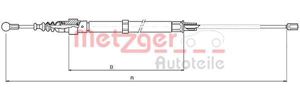 Трос стояночного тормоза METZGER 10.7508