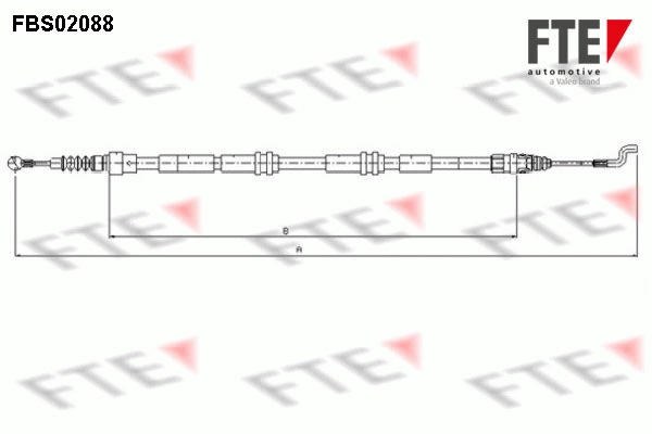 Трос стояночная тормозная система FTE FBS02088