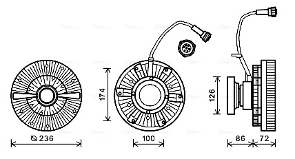 Сцепление вентилятор радиатора AVA QUALITY COOLING REC102