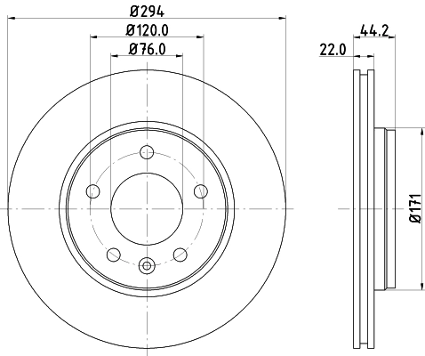 Диск тормозной HELLA/BEHR/PAGID 8DD355109691