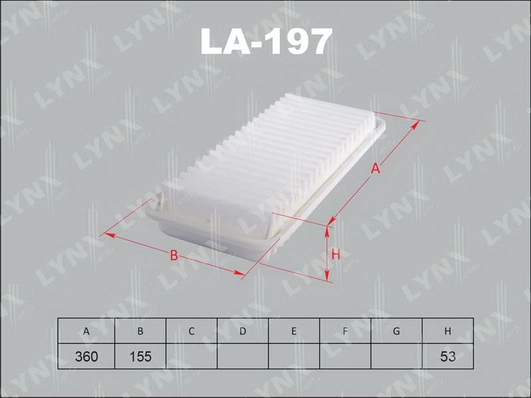 Фильтр воздушный LYNXAUTO LA197
