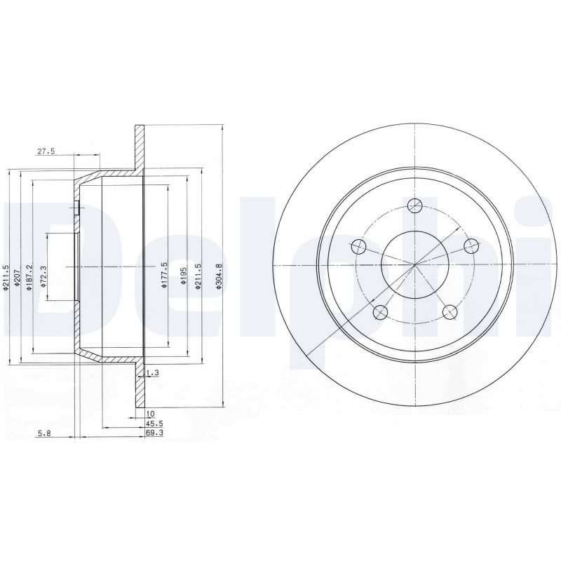 Диск тормозной DELPHI BG3660