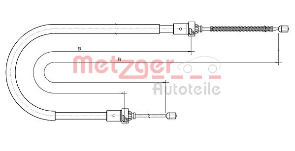 Трос стояночная тормозная система METZGER 10.6893