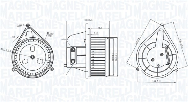 Вентилятор отопителя MAGNETI MARELLI 069412206010