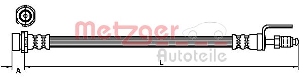 Шланг тормозной METZGER 4110436