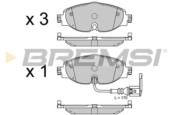 Колодки тормозные дисковые BREMSI BP3516