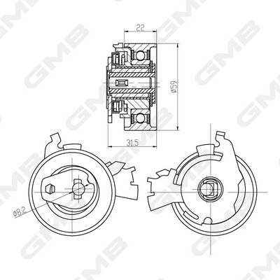 Натяжитель ремня грм GMB GTB0040