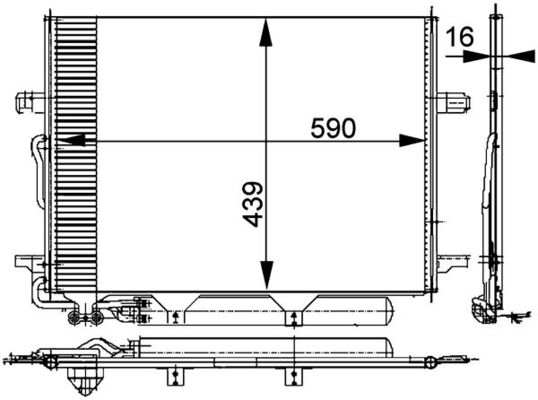 Радиатор кондиционера MAHLE/KNECHT AC318000P