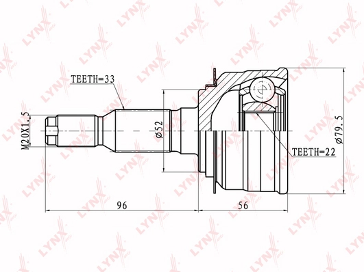 Шрус LYNXAUTO CO1814