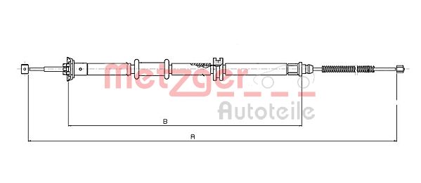 Трос стояночная тормозная система METZGER 12.0731