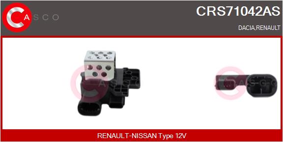 Резистор вентилятора отопителя CASCO CRS71042AS
