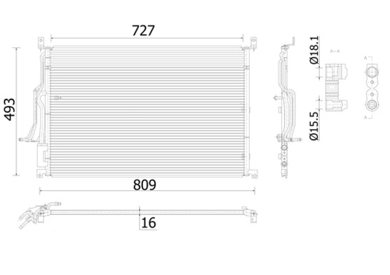 Конденсатор кондиционера MAHLE/KNECHT AC908000S
