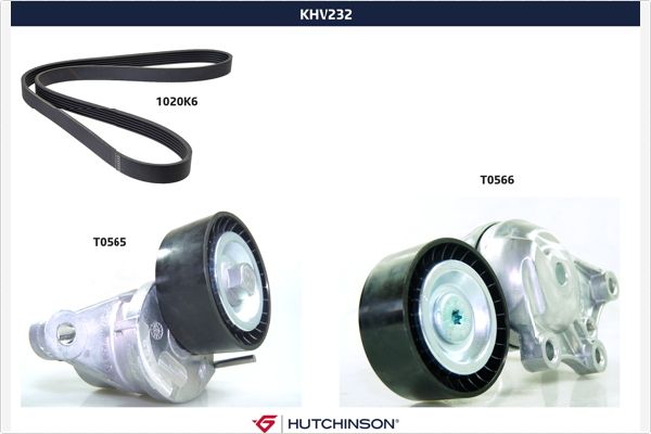 Поликлиновой ременный комплект HUTCHINSON KHV232