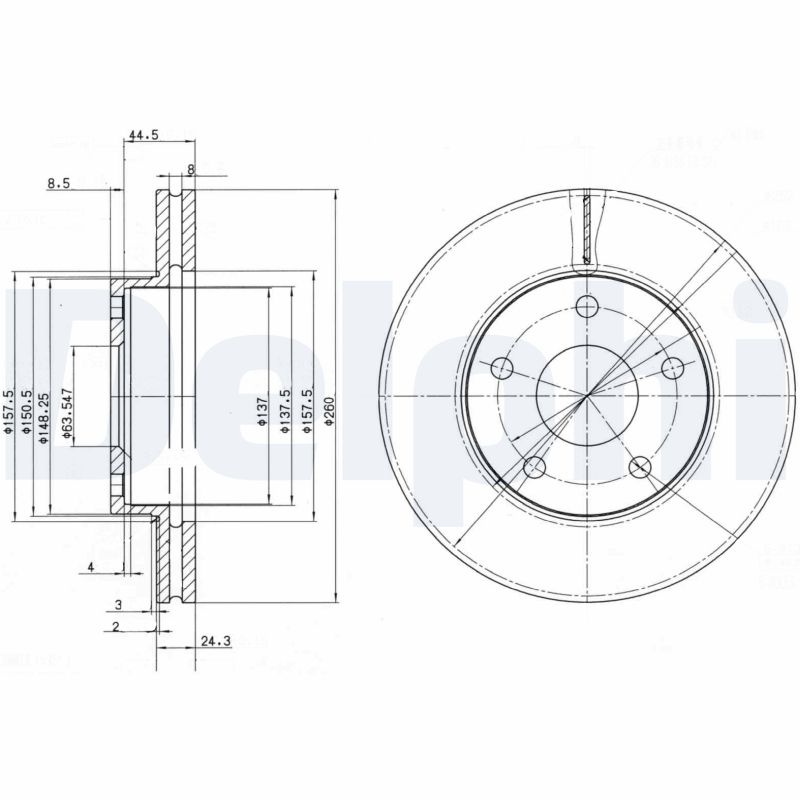 Диск тормозной DELPHI BG2346