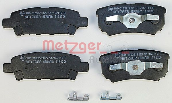 Колодки тормозные дисковые METZGER 1170306