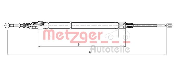 Трос стояночная тормозная система METZGER 10.7139