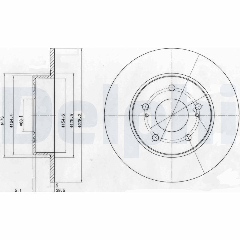 Диск тормозной DELPHI BG3904