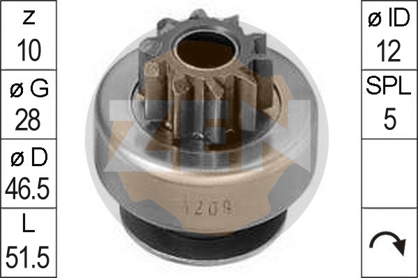 Бендикс стартера ERA ZN1209