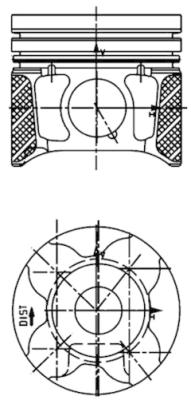 Поршень двс KOLBENSCHMIDT 40179610