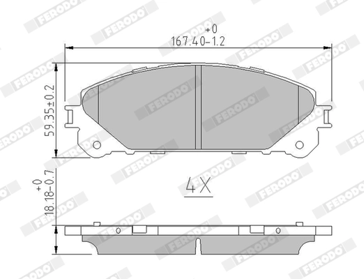 Колодки тормозные дисковые FERODO FDB4354