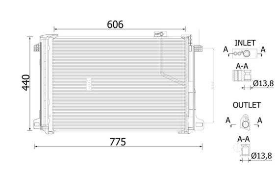 Радиатор кондиционера MAHLE/KNECHT AC786000S