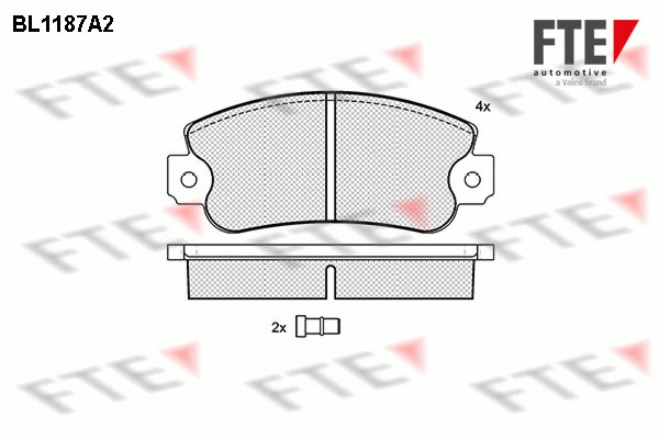 Колодки тормозные дисковые FTE BL1187A2