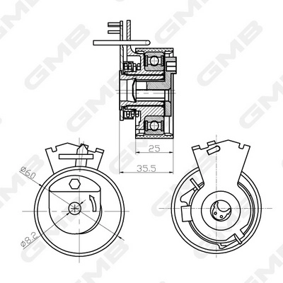 Ролик ремня грм GMB GTB0110