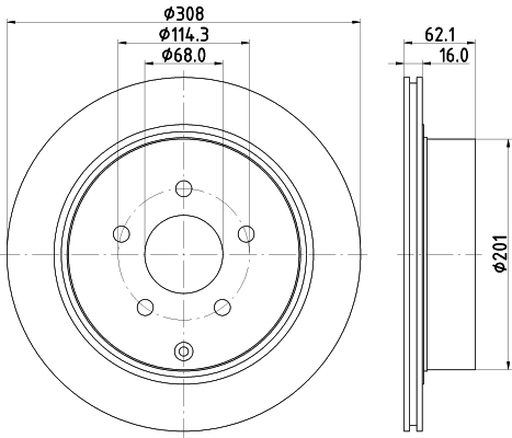Диск тормозной HELLA/BEHR/PAGID 54493