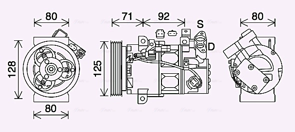 Компрессор кондиционера AVA QUALITY COOLING RTK636