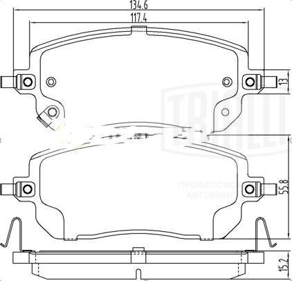 Колодки тормозные дисковые TRIALLI PF2204