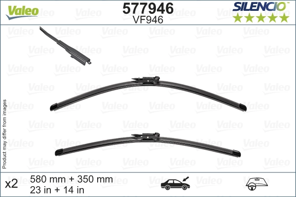 Щетка стеклоочистителя silencio flat blade set