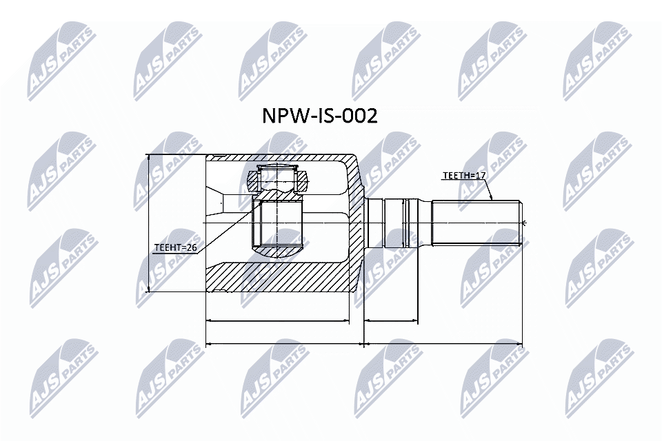 Шрус внутр. к-кт isuzu trooper honda passport opel monterey -97 /left/ NTY NPWIS002