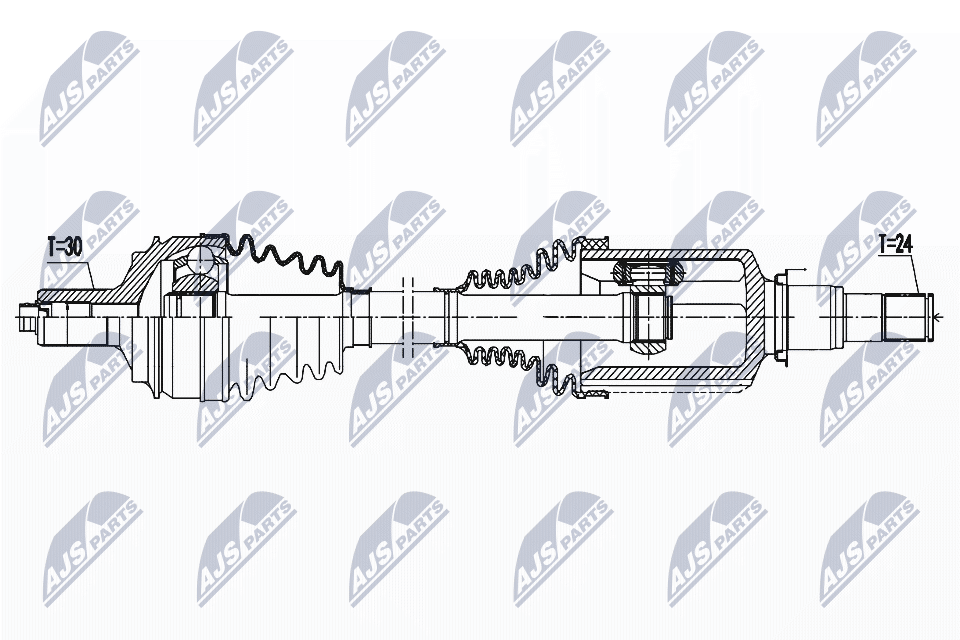 Полуось mb c w205/s205/c205/a205 4matic 13- /rightfrontatm 9g-tronic/ NTY NPWME144