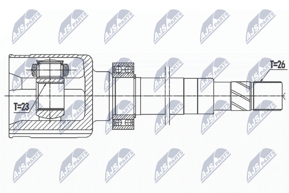 Шрус внутр. к-кт renault megane iv/scenic iv/grand scenic iv 16- 1.3tce 115/140/160 /prawymtm/ NTY NPWRE145