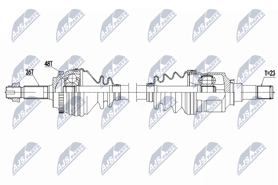 Полуось toyota yaris/yaris verso 1.31.51.4d-4d 99-05 /left/