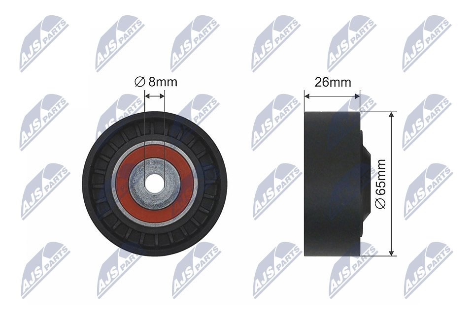 Ролик audi a4 a4 allroad a5 a6 a8 q5 vw phaeton touareg 2.0d/2.7d/3.0d 08.03- NTY RNKAU016